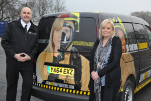 Chief Fire Officer John Roberts and Chair of the Authority Coucillor Judith Hughes